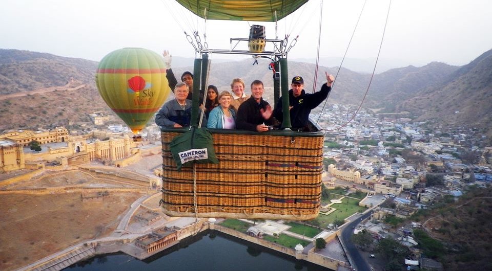 Hot Air Balloon Ride Over the City